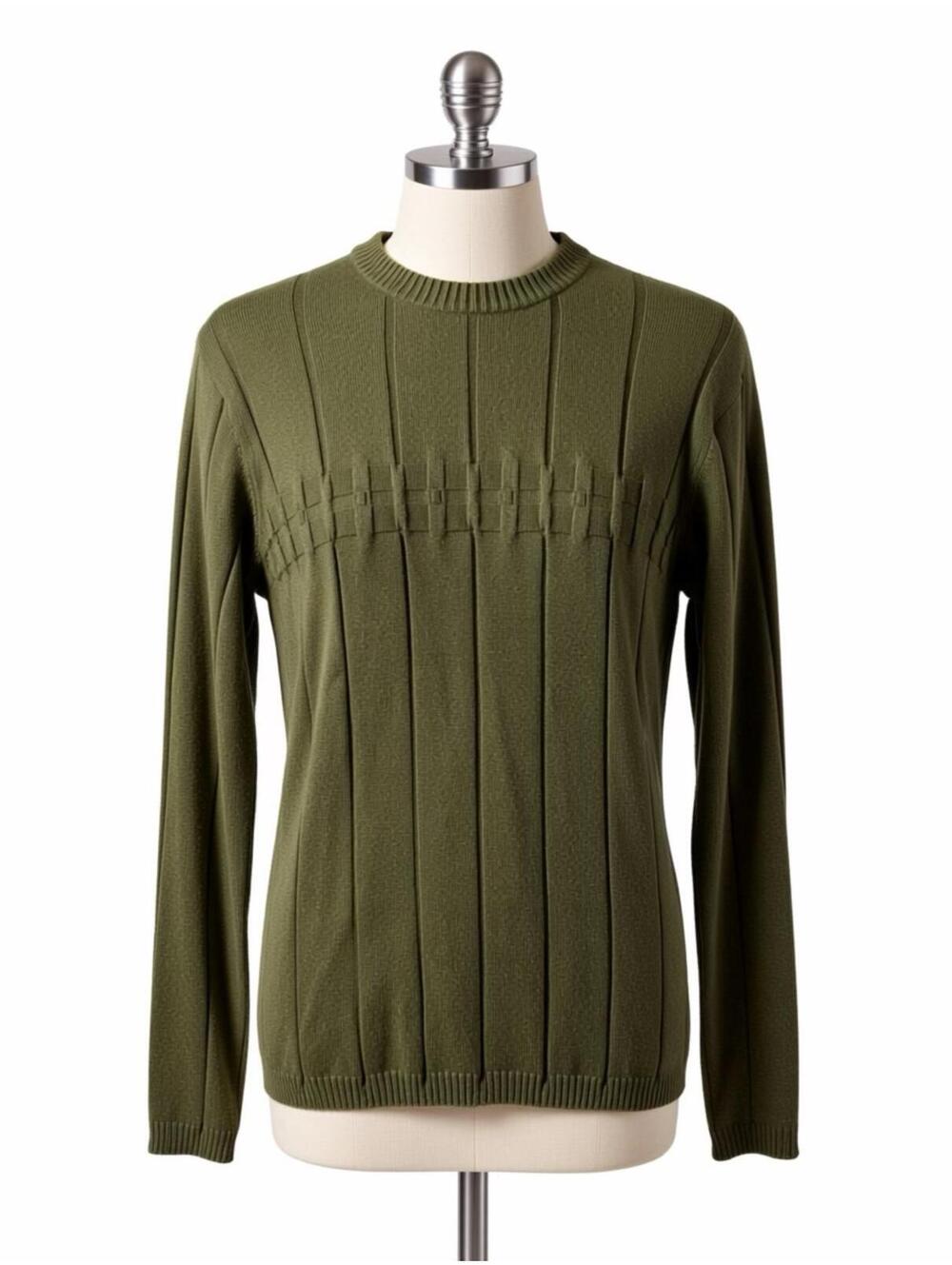 Axcess Men's Olive Green Long Sleeve Sweater Size L
